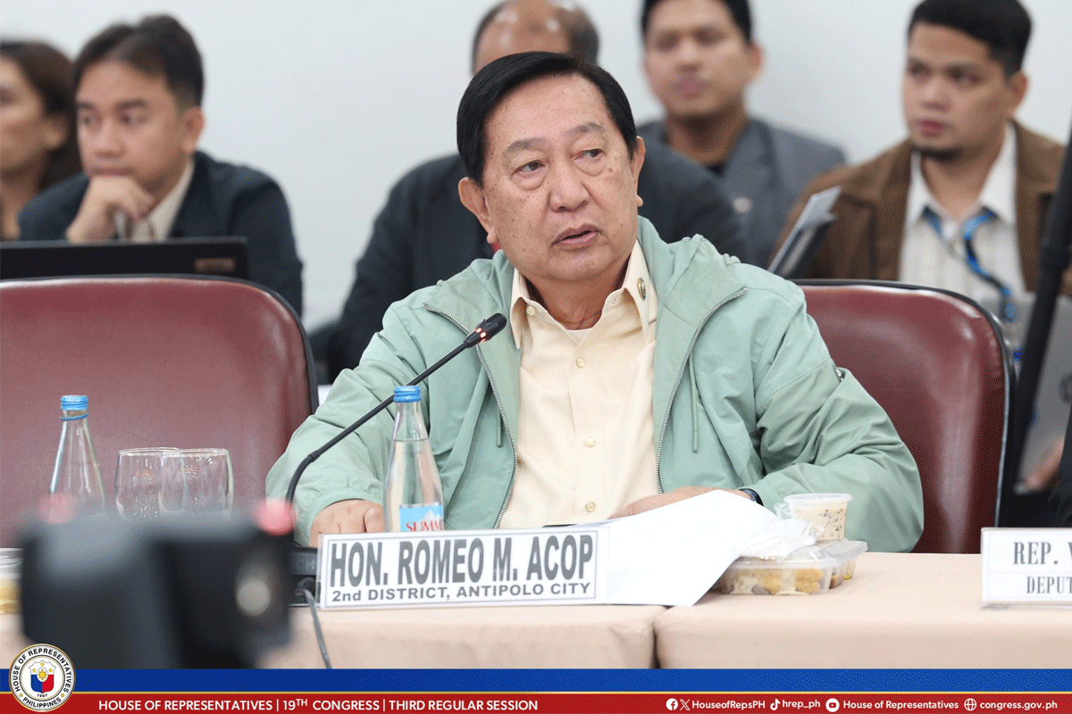 Antipolo City 2nd District Rep. Romeo Acop