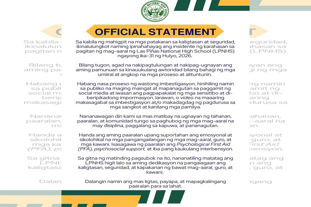 Statement